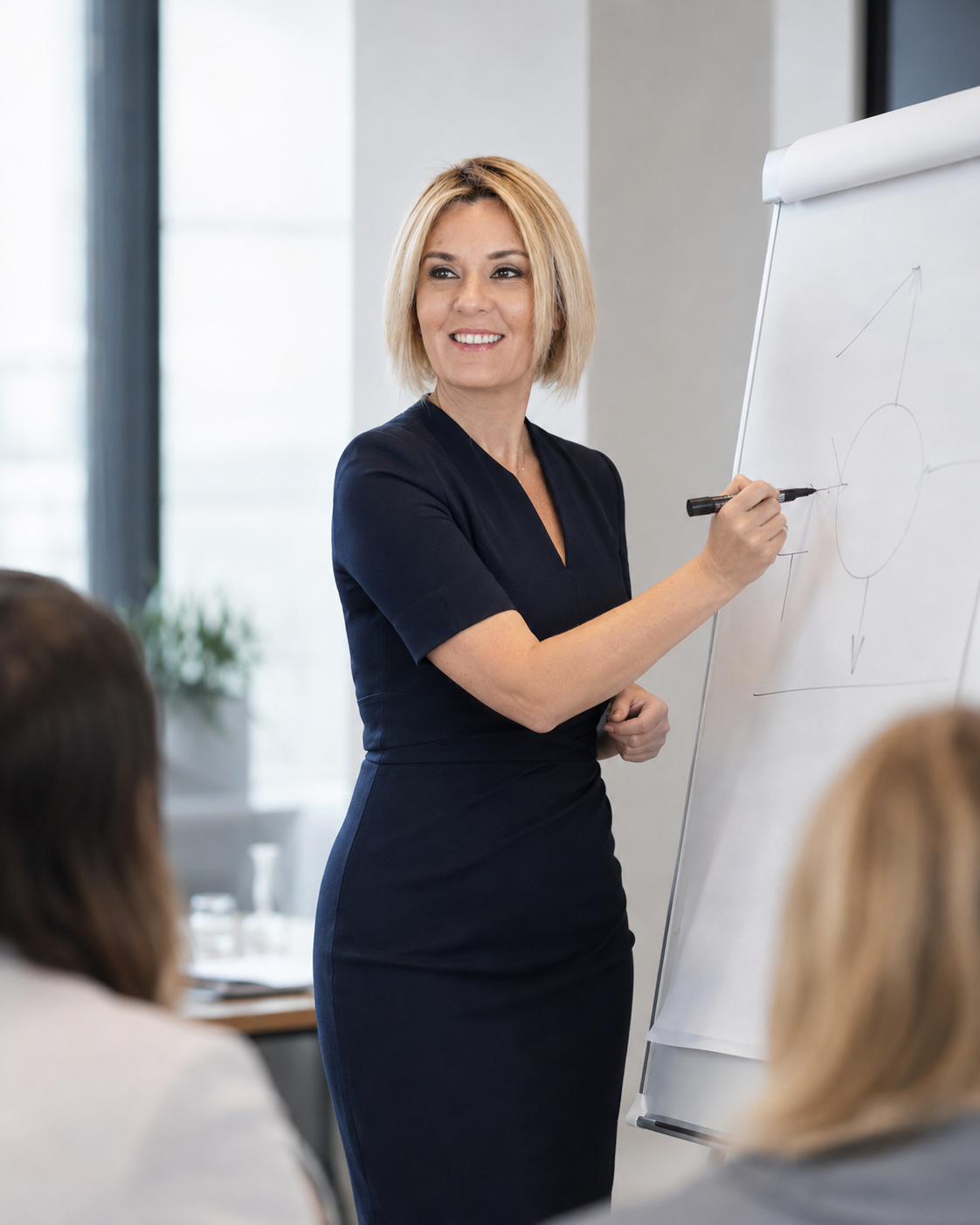 Elvin Umut, gayrimenkul profesyonelleriyle eğitim ve workshop çalışmasında